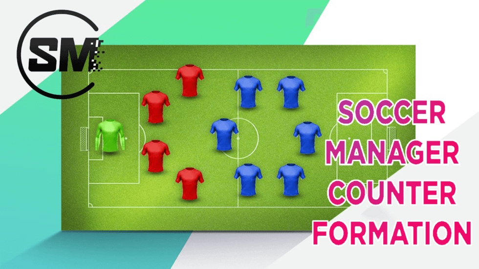 Soccer Manager counter formations guide showing formation matchups