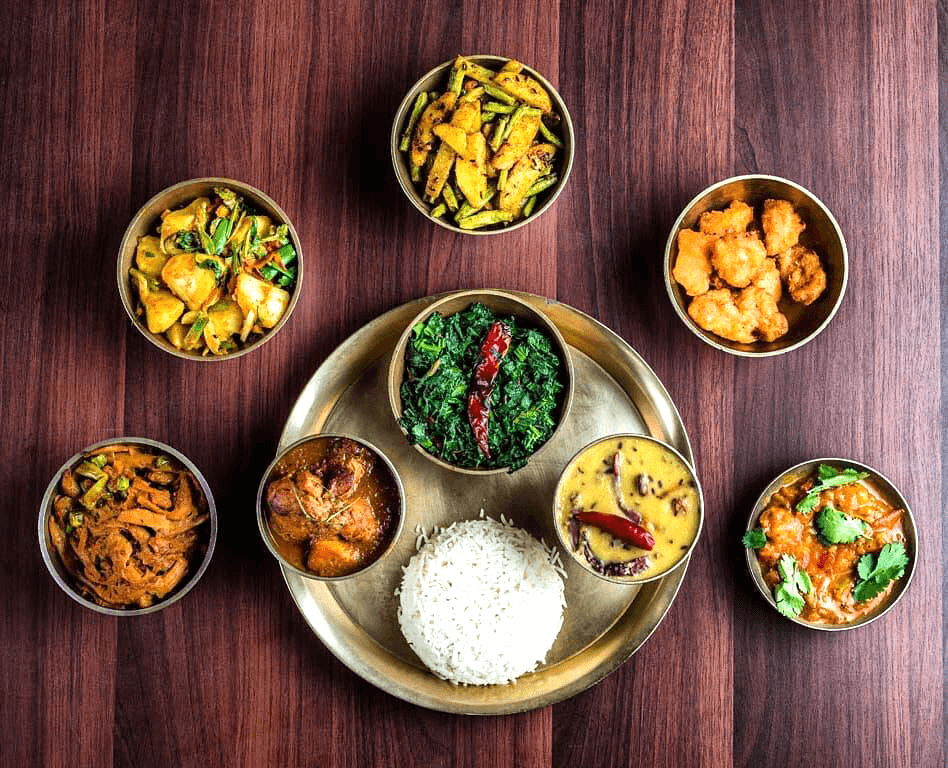 thakali khana set, tastey food, all dishes, taste of nepal