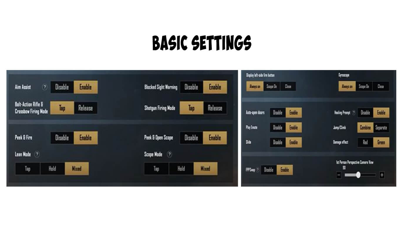 Pubg Mobile Basic Settings Setup
