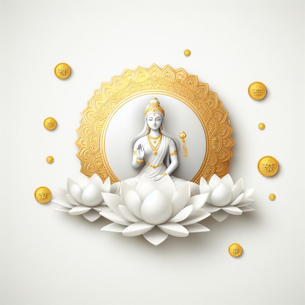 Happy Tihar Goddess Laxmi greeting card design