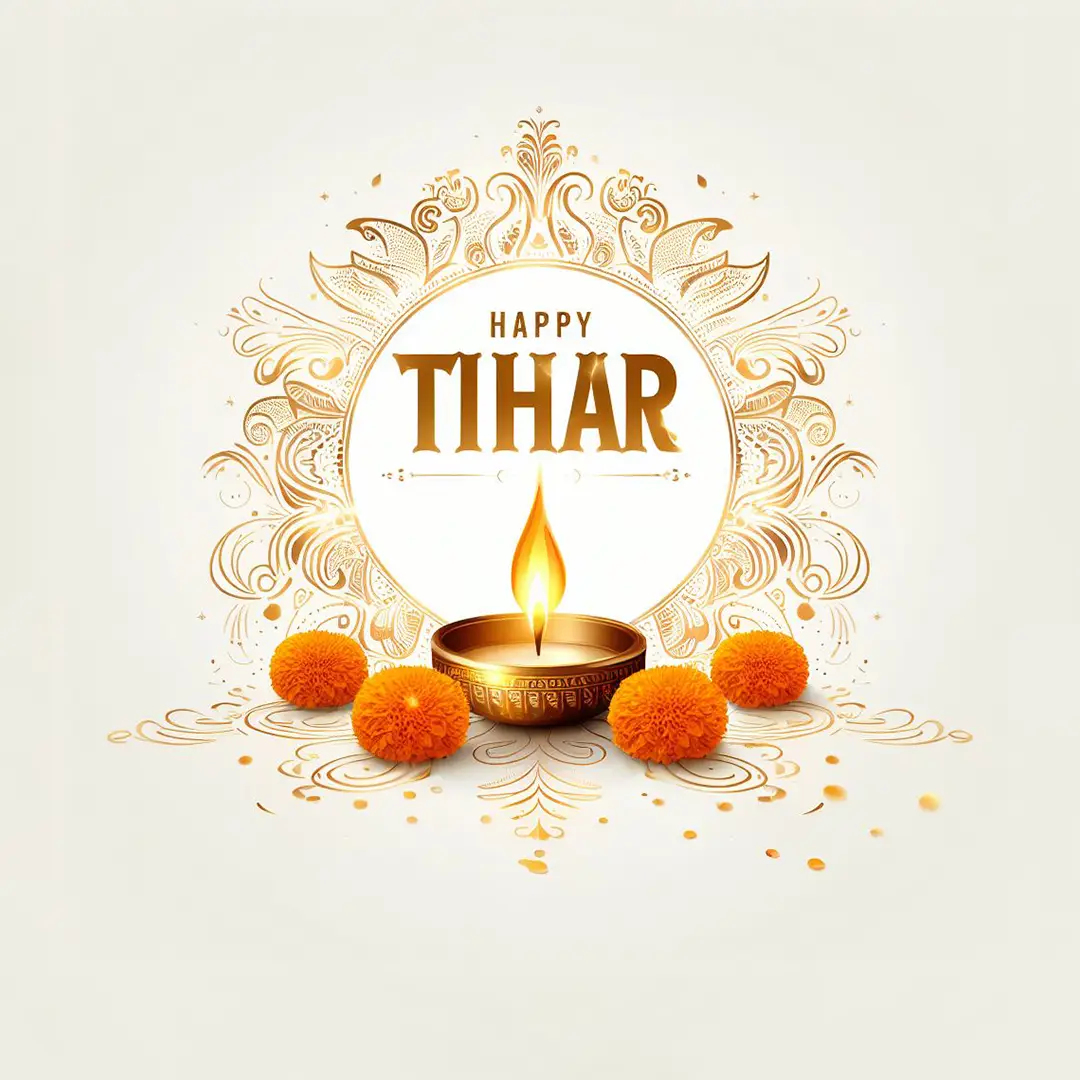 Happy Tihar greeting card graphic design