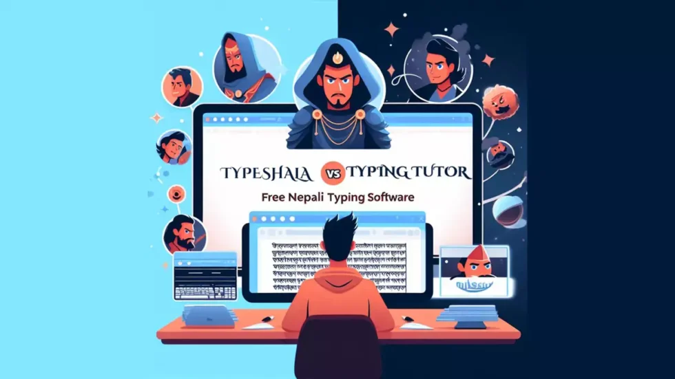 Typeshala vs Typing Tutor comparison — free Nepali typing software
