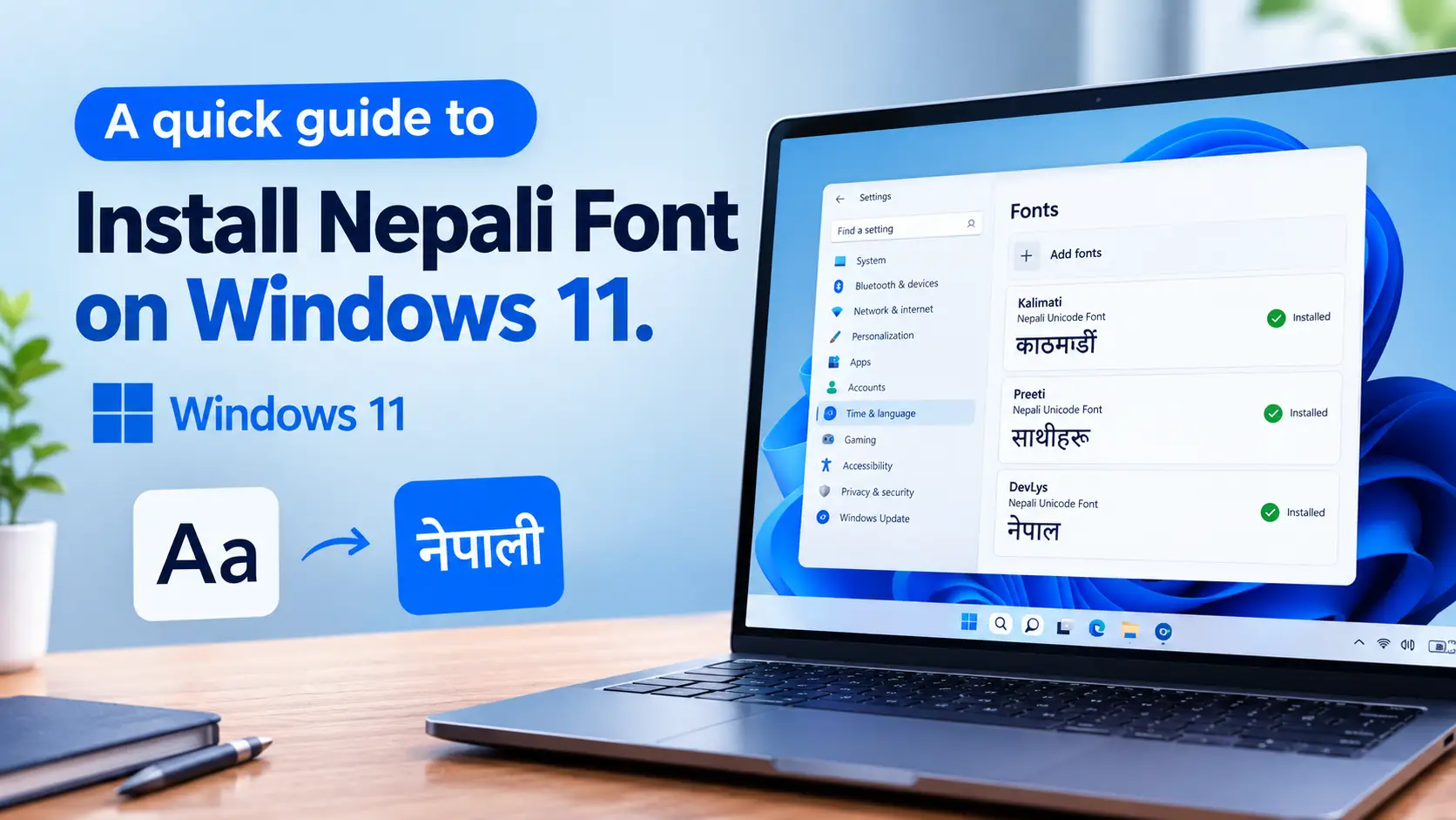 A quick guide to install Nepali font on Windows 11 A quick guide to install nepali font on windows 11