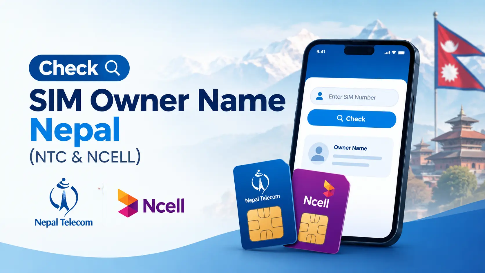 Check SIM owner name in Nepal for NTC and NCELL using USSD codes *922# and *9966#
