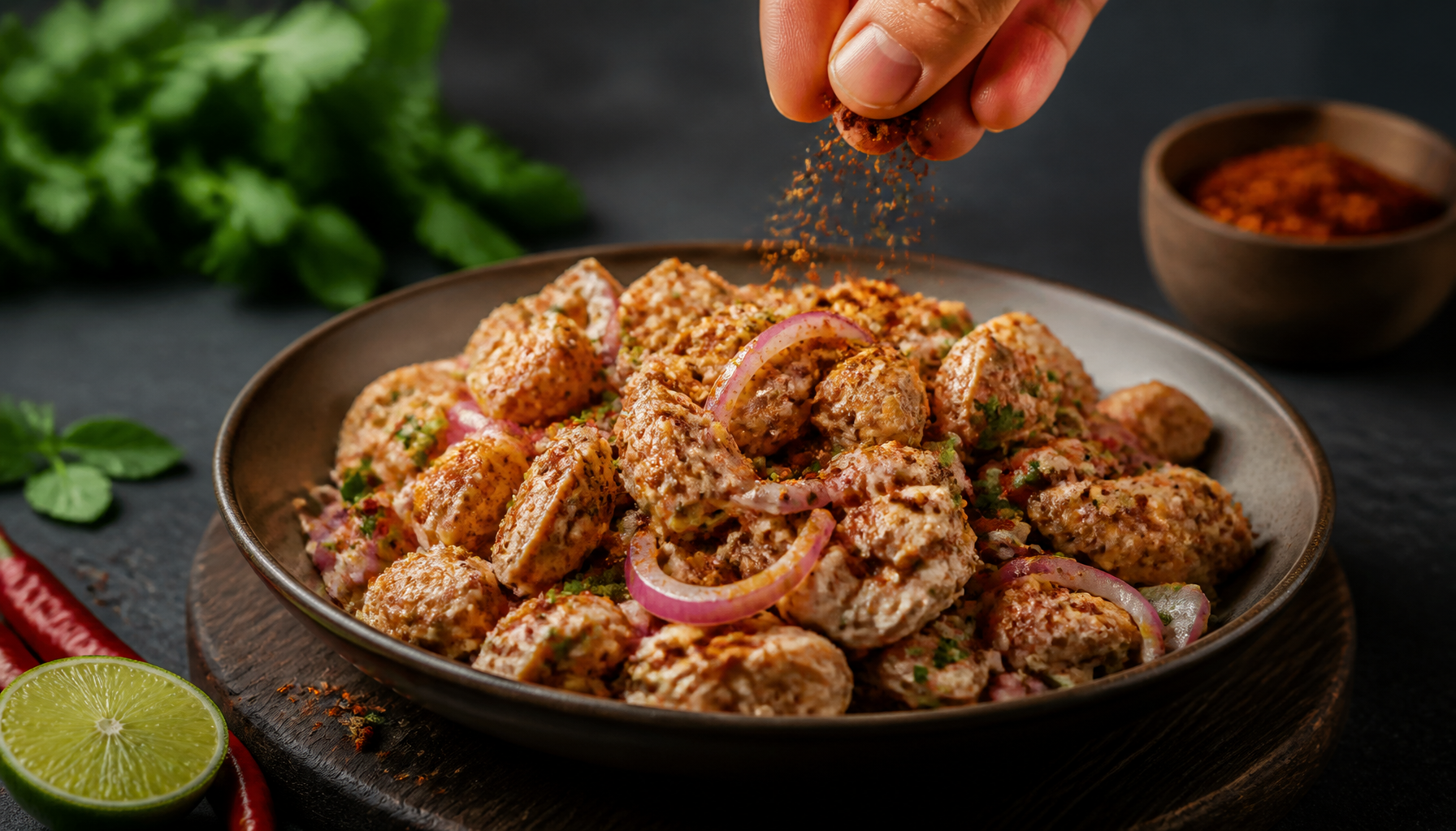 Adjusting the Spice Levels - chicken choila recipe