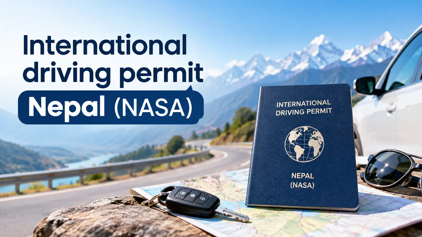 International Driving Permit Nepal issued by NASA (Nepal Automobiles' Association) with a Nepali smart-card driving licence