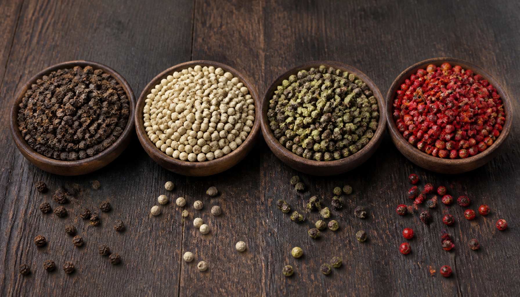 Comparing Peppercorn Types - peppercorns marich