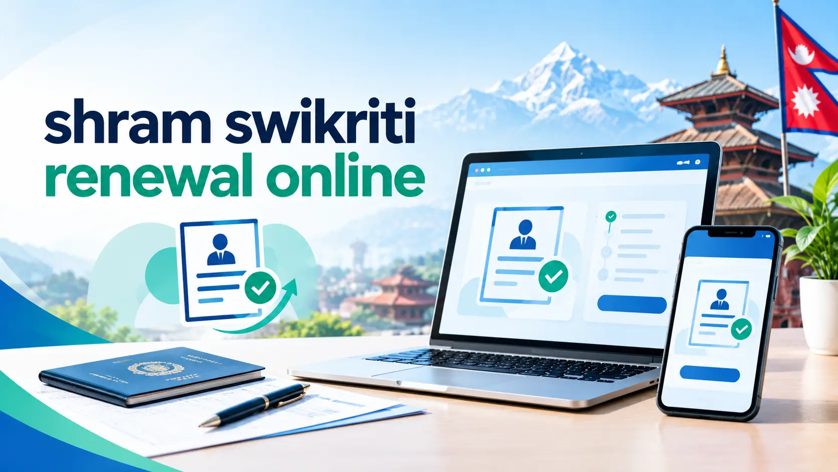 Shram Swikriti renewal online through the FEIMS portal of the Department of Foreign Employment, Nepal