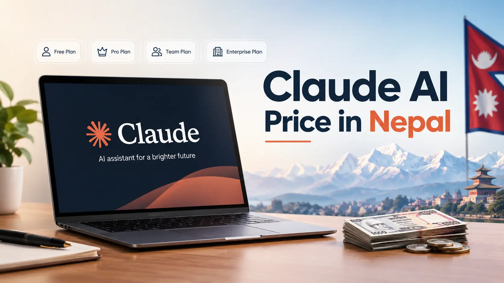 Claude AI price in Nepal 2026: Free, Pro, Max and Team plans in Nepali rupees