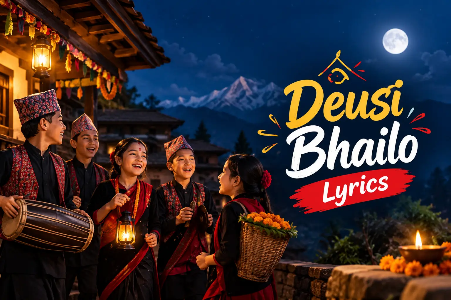 Deusi Bhailo Lyrics Festival Night Deusi Bhailo Lyrics Festival Night song