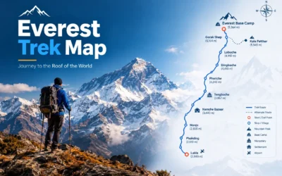Everest Trek Map (2026): Route, Elevations, Distances & Itinerary Planner
