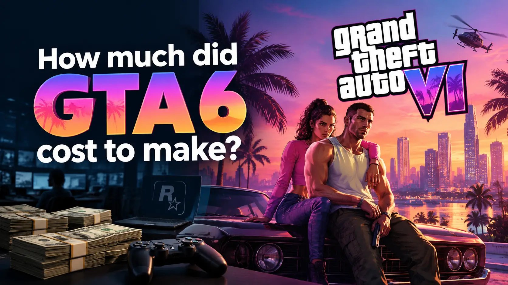GTA 6 The Cost of Vice City: artwork illustrating the reported GTA 6 development budget