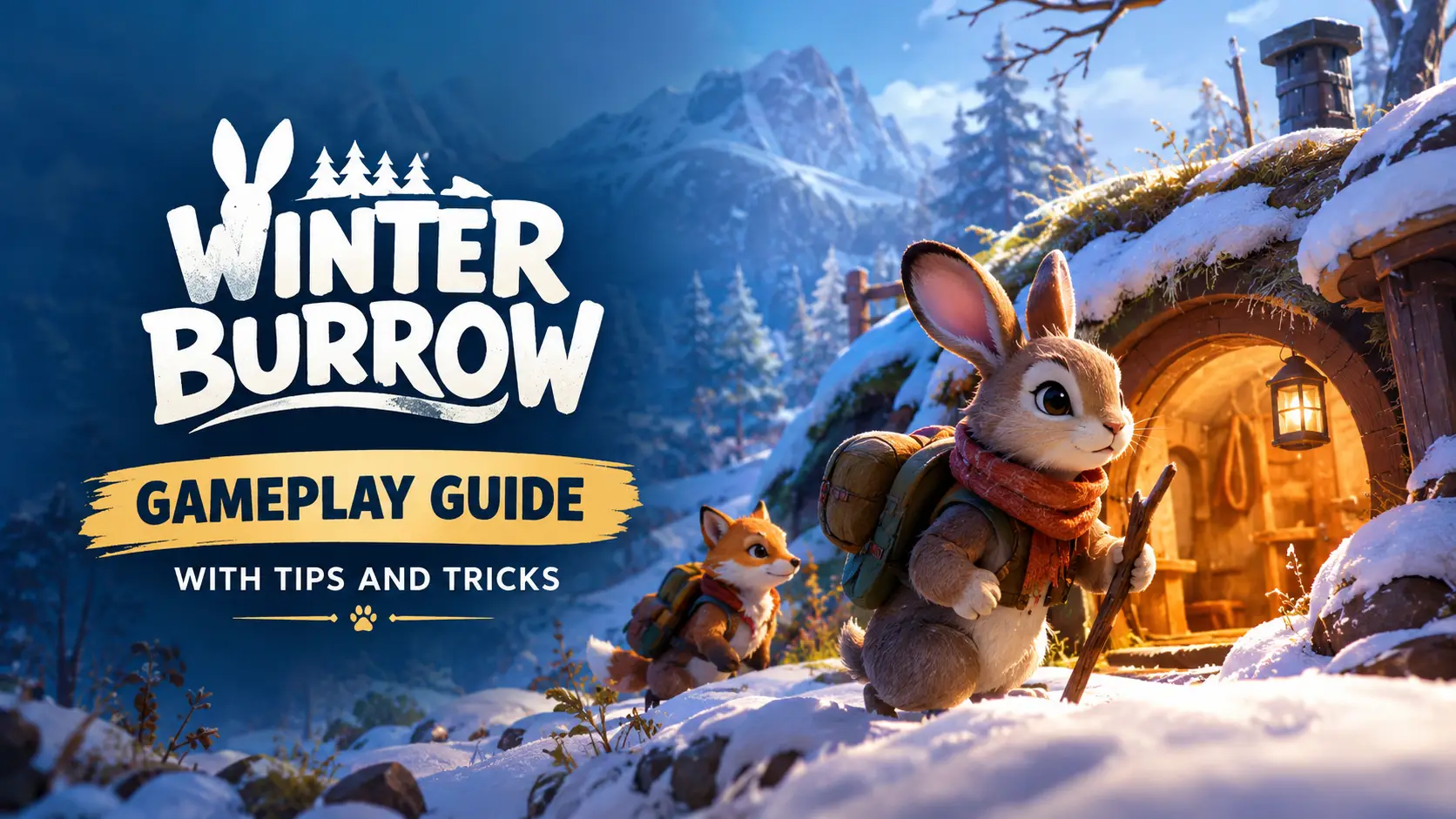 Winter Burrow gameplay guide with tips and tricks - mouse exploring the snowy forest