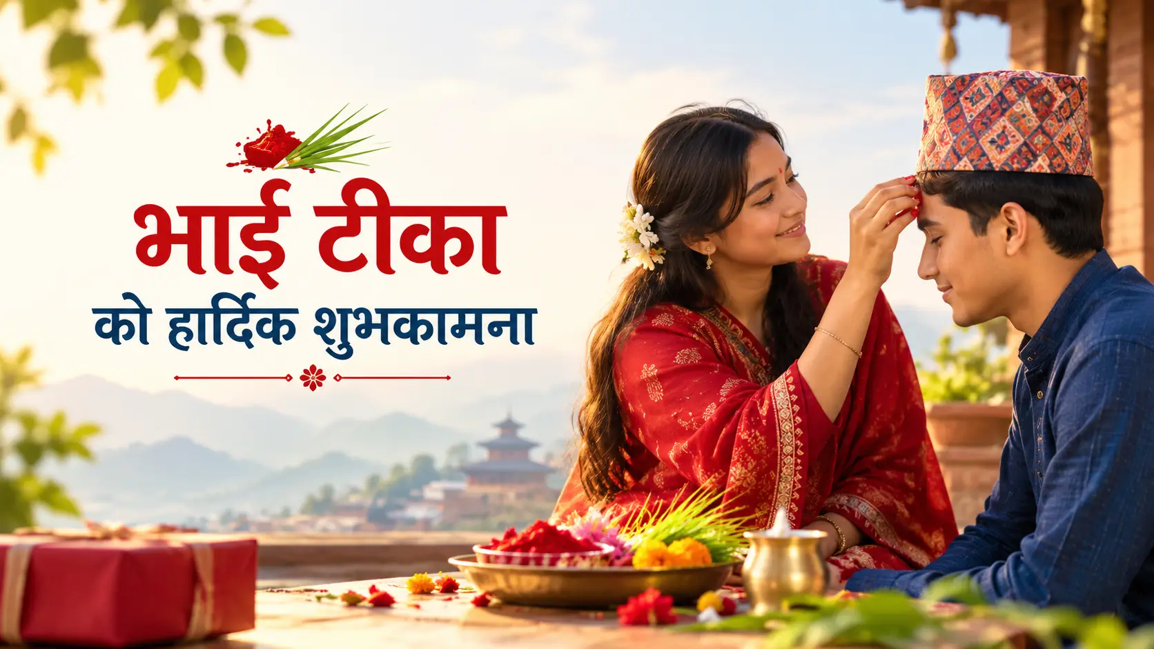 Bhai Tika wishes in Nepali – भाइटीकाको शुभकामना
